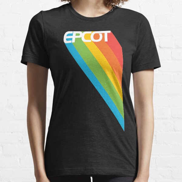EPCOT vintage style retro rainbow fan art by Kelly Design Company  Essential T-Shirt