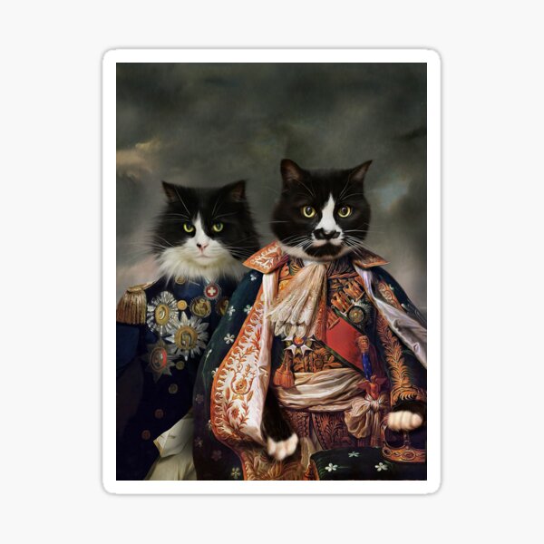 Cat Portrait - Michael and Hero Sticker