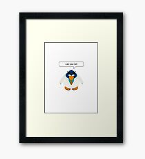 club penguin - can you not Framed Print