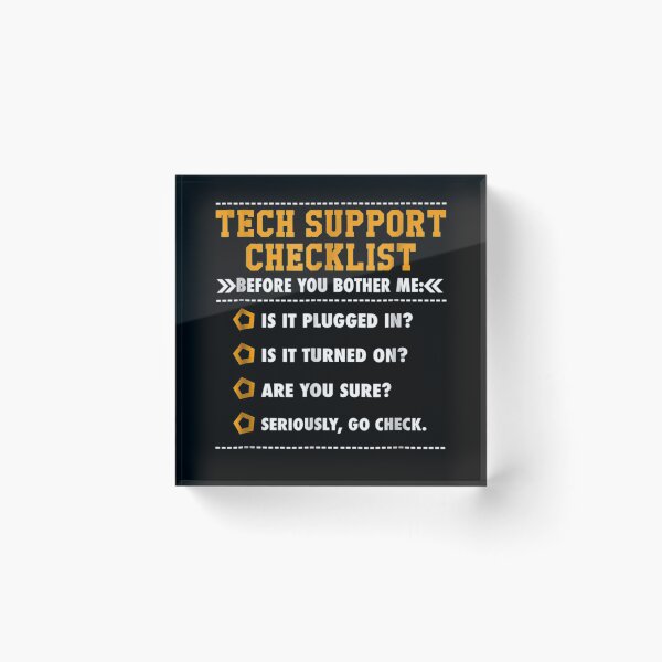 Item preview, Funny Techupport Checklist ysadmin designed and sold by JaydanshiTka.
