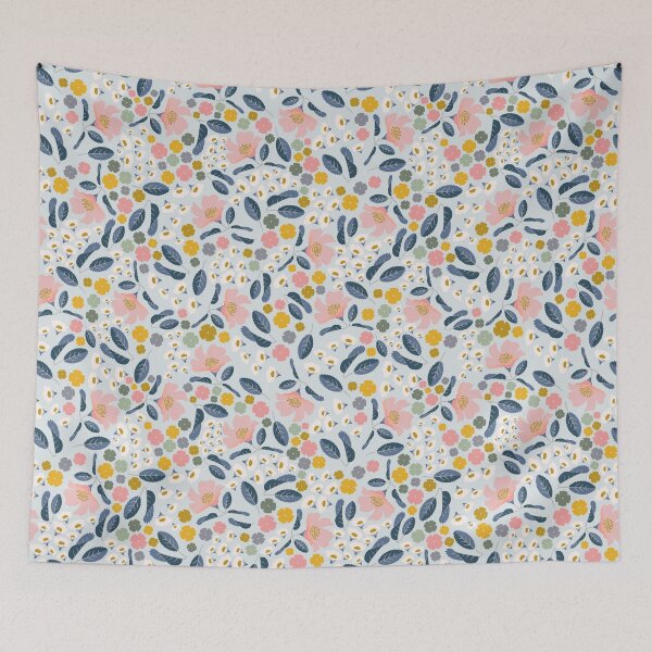 Item preview, Wild Rosa - Woodland Geo Floral designed and sold by Jenny Lemon.