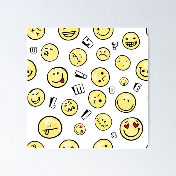 Item preview, A playful smile pattern designed and sold by ColorfulKorea.