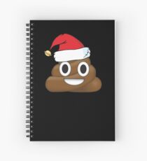 Cuaderno de espiral Divertido Papá Noel Christmas Poop Emoji