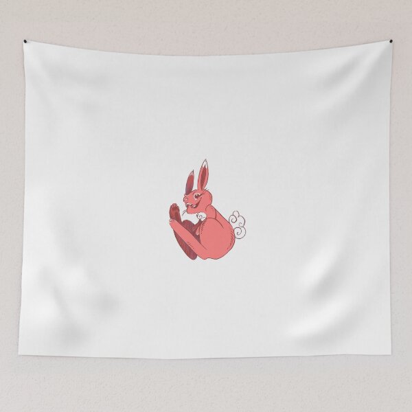 Item preview, Red Rabbit Curled Up and Smiling designed and sold by SimplyKitt.