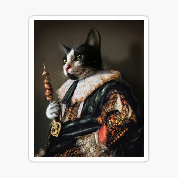 Cat Portrait - Carter Von Sexy Pants Sticker