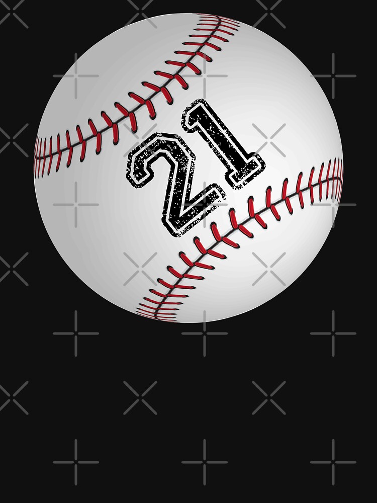 Baseball ball number 21, twenty one  Sticker for Sale by TheCultStuff