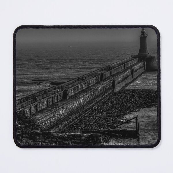 Item preview, Monochrome Tynemouth Pier And Lighthouse designed and sold by axp7884.