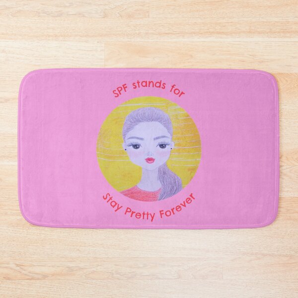 Item preview, "SPF stands for Stay Pretty Forever" beautiful female face drawing by CoolCleverCute (inspired by Dr Dray :)) designed and sold by CoolCleverCute.