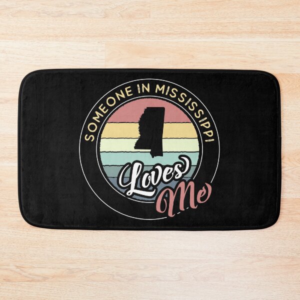 Item preview, Someone in Mississippi Loves Me Vintage Sunset State Map Outline designed and sold by jutulen.
