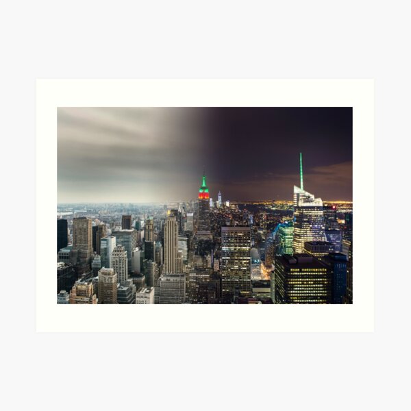 New York Day to Night Art Print