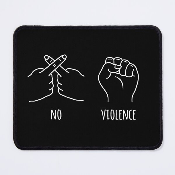 Item preview, No Fist No Violence Hand Sign Doodles designed and sold by rustydoodle.
