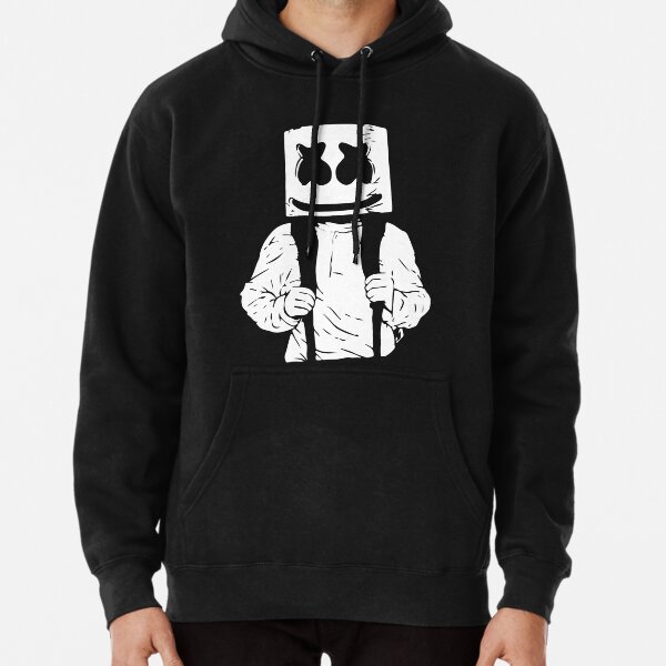 Marshmello black hotsell and white hoodie