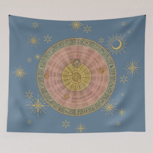 Item preview, Beautiful Vintage Pink Celestial Stars And Planets designed and sold by TrulyEpoque.