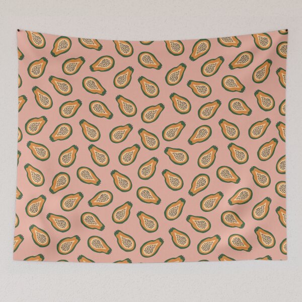 Item preview, Tropical papaya pattern designed and sold by Frauhellen.