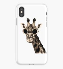 Giraffe With Steampunk Sunglasses Goggles iPhone Case