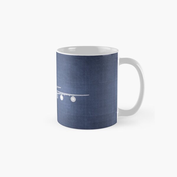 Boeing 747 Family Blueprint (dark blue) Classic Mug
