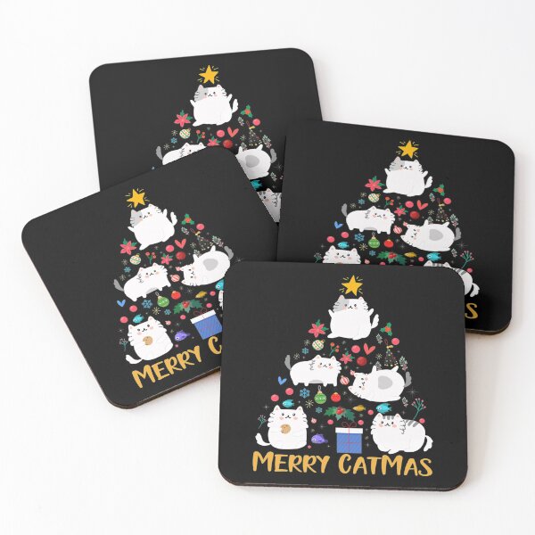 Item preview, Merry Catmas Christmas Tree Gift Halloween Day, Thanksgiving, Christmas Day designed and sold by JasmineBurkha.