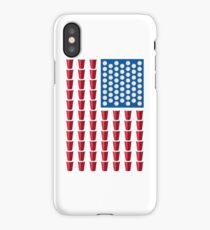 Beer Pong Drinking Game American Flag iPhone Case/Skin