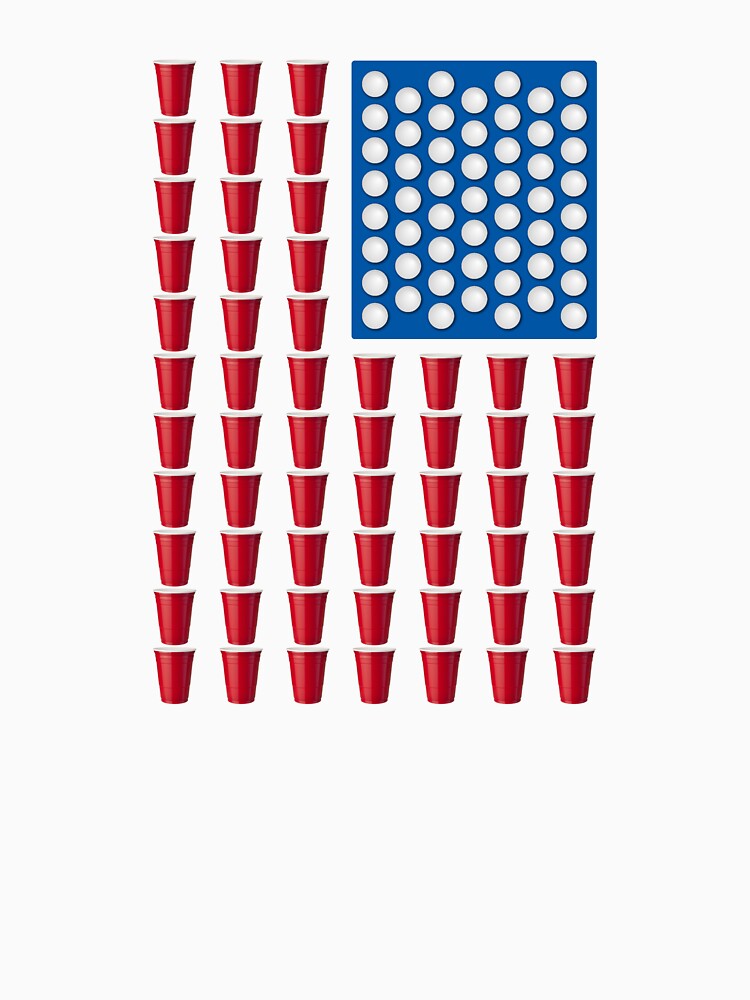 Beer Pong Drinking Game American Flag by TheShirtYurt