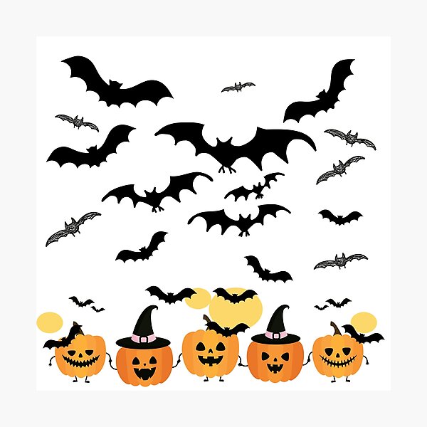 Item preview, Bats and Pumpkins - Cute Halloween  designed and sold by Vero De.