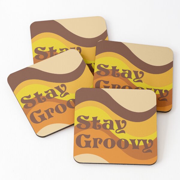Item preview, Stay Groovy | 1970s inspired Funky Retro Graphic art | 60s mod print pattern Illustration designed and sold by TiggsDesigns.