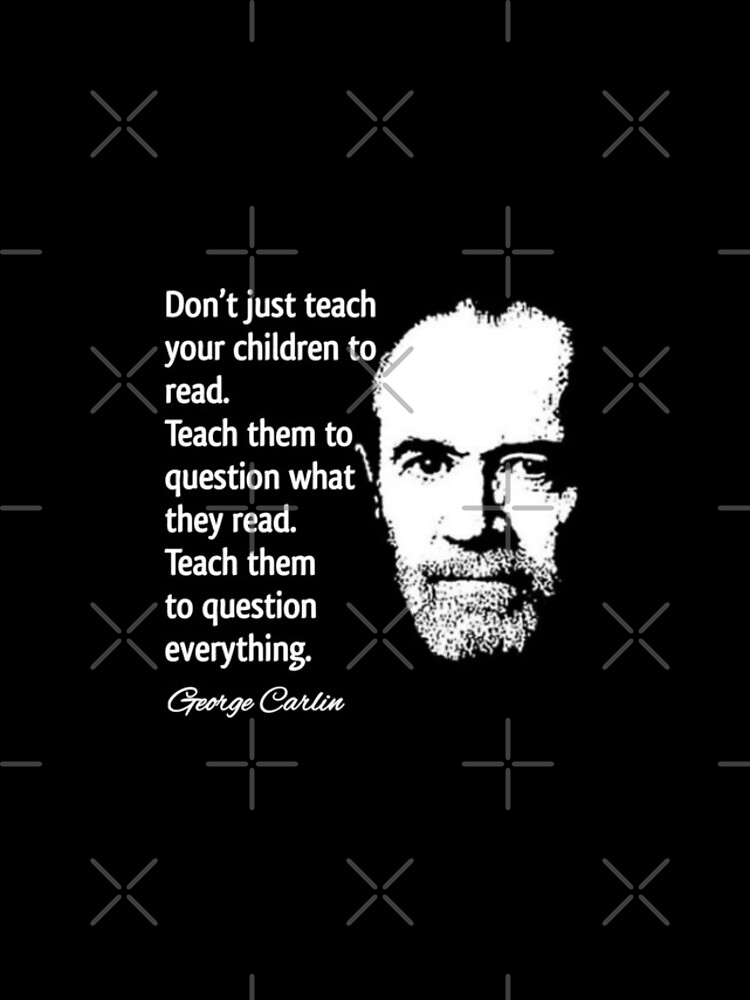Thumbnail 4 of 4, iPhone Case, George Carlin Question Everything Quote Design designed and sold by RaglanRose.