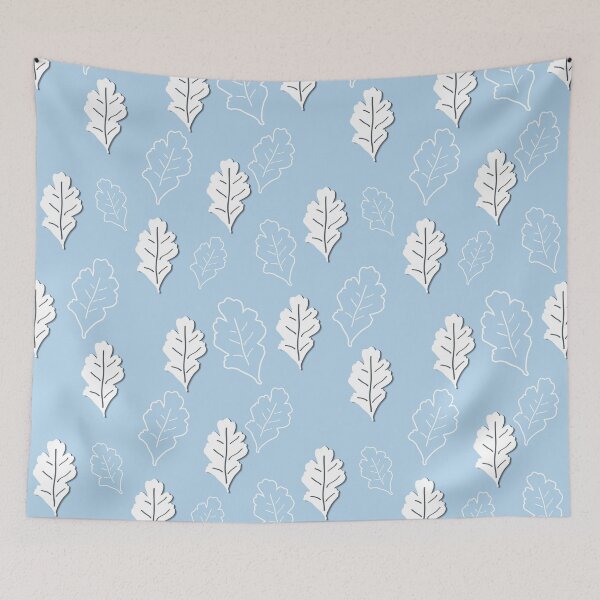 Item preview, Leaves on patel blue designed and sold by irisman.