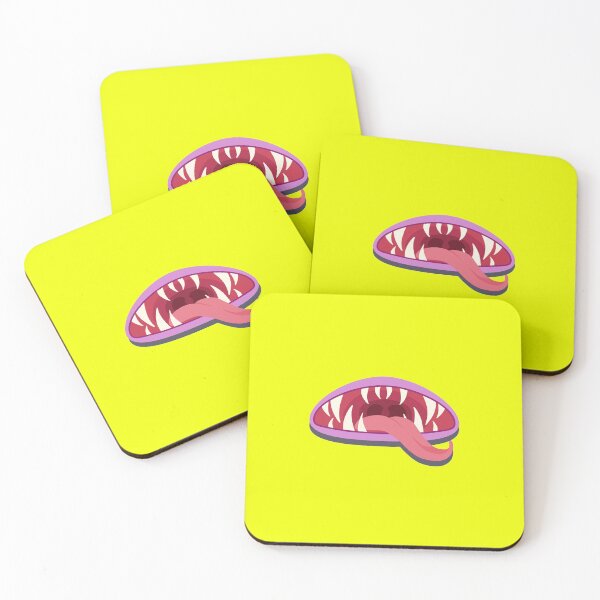 Item preview, Pink and Yellow Halloween Cartoon Monster Mouth designed and sold by Creepyhollow.