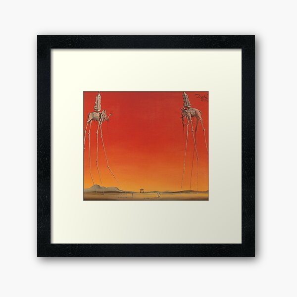 Salvador Dali "Les Elephants" Framed Art Print