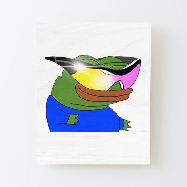 Pepega in HD Twitch Emote  Mounted Print for Sale by Reboot Designs