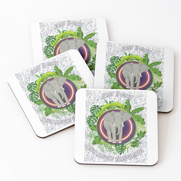 Item preview, Just a girl who loves elephants - Colorful compositions, art and animals, funny drawings designed and sold by AdvanceDesign.