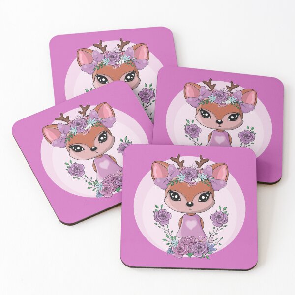 Item preview, Cute Baby Deer with flowers designed and sold by designArt95.