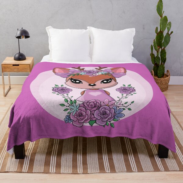 Item preview, Cute Baby Deer with flowers designed and sold by designArt95.