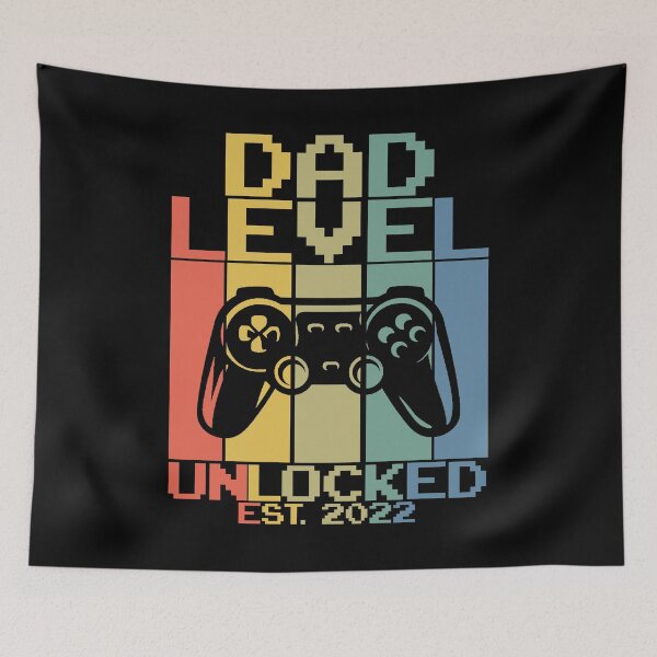 Item preview, Mens Pregnancy Announcement Dad Level Unlocked est 2022 Soon To Be Father T-Shirt designed and sold by Mixture-DESIGN.