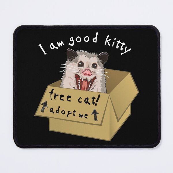 Item preview, "I Am Good Kitty" Free Street Cat Opossum in Box For Adoption Funny Trash Gang designed and sold by plan-t-b.
