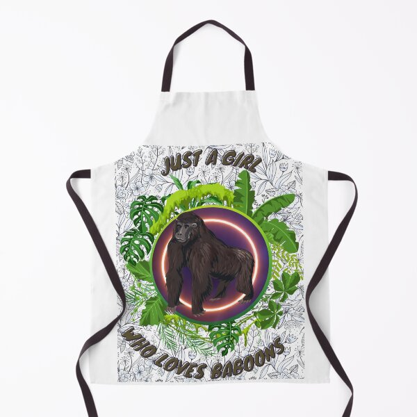 Item preview, Just a girl who loves baboons - Colorful compositions, art and animals, funny drawings designed and sold by AdvanceDesign.