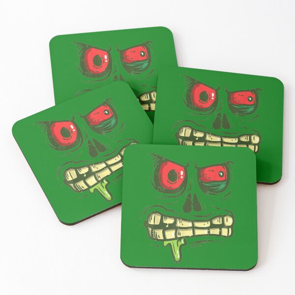 Item preview, Green Zombie Monster Face Scary Spooky Halloween designed and sold by perkinshancock.