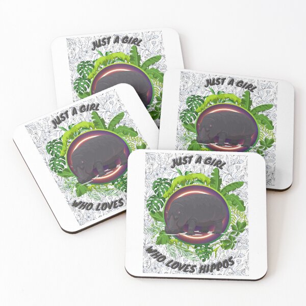 Item preview, Just a girl who loves hippos - Colorful compositions, art and animals, funny drawings designed and sold by AdvanceDesign.