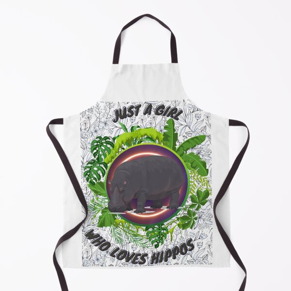 Item preview, Just a girl who loves hippos - Colorful compositions, art and animals, funny drawings designed and sold by AdvanceDesign.