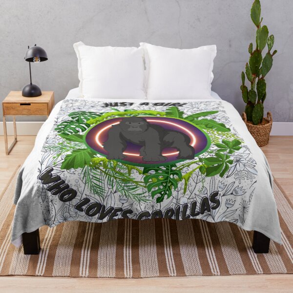 Item preview, Just a girl who loves gorillas - Colorful compositions, art and animals, funny drawings designed and sold by AdvanceDesign.