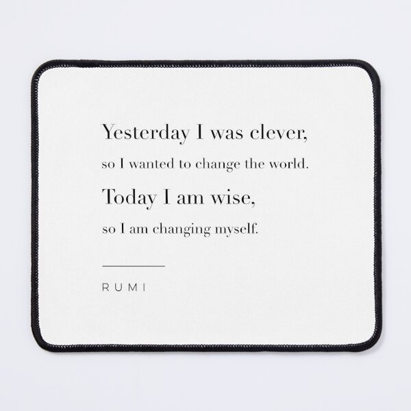 Item preview, Yesterday I Was Clever by Rumi designed and sold by wisemagpie.