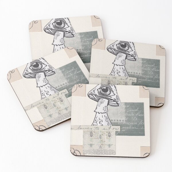 Item preview, Vintage mushroom photo collage designed and sold by NessaHero.