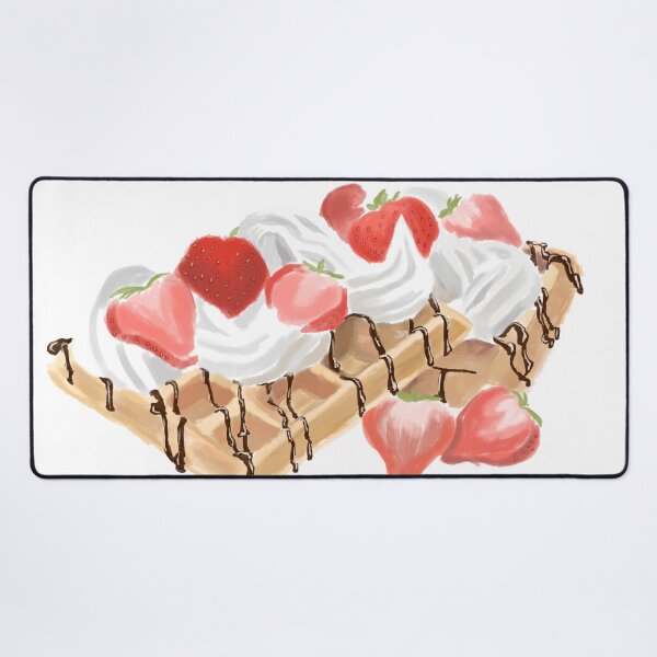 Item preview, Belgian Waffles - Whipped Cream Melted Chocolate Strwaberry designed and sold by BunnyBizarre.