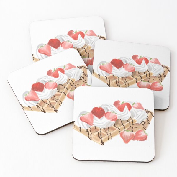 Item preview, Belgian Waffles - Whipped Cream Melted Chocolate Strwaberry designed and sold by BunnyBizarre.