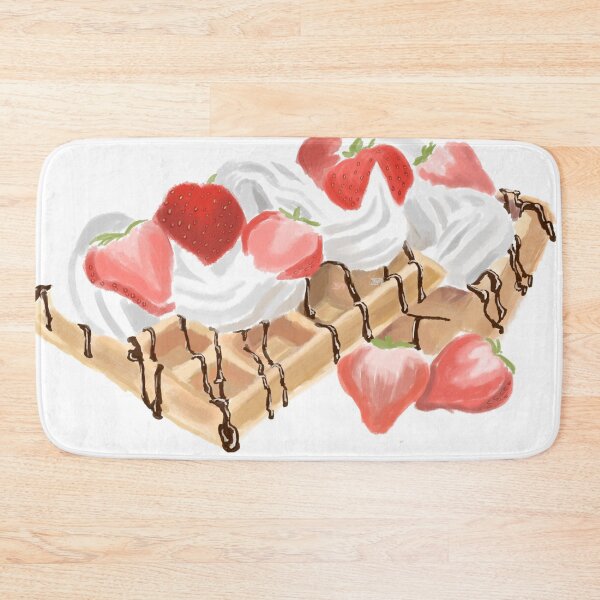 Item preview, Belgian Waffles - Whipped Cream Melted Chocolate Strwaberry designed and sold by BunnyBizarre.