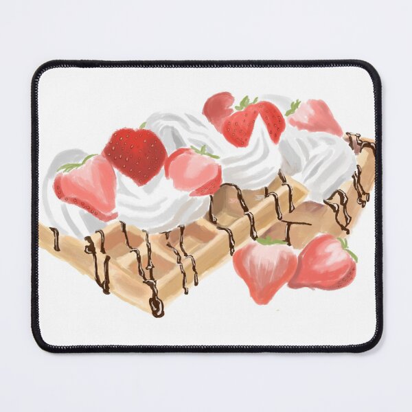 Item preview, Belgian Waffles - Whipped Cream Melted Chocolate Strwaberry designed and sold by BunnyBizarre.