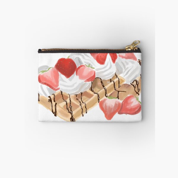 Aperçu de l'œuvre Gaufres Belges - Crème Fouettée Chocolat Fondu Fraise créée et vendue par BunnyBizarre.