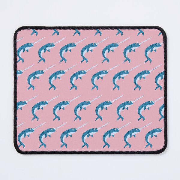Item preview, Cartoon blue narwhal pattern designed and sold by Frauhellen.