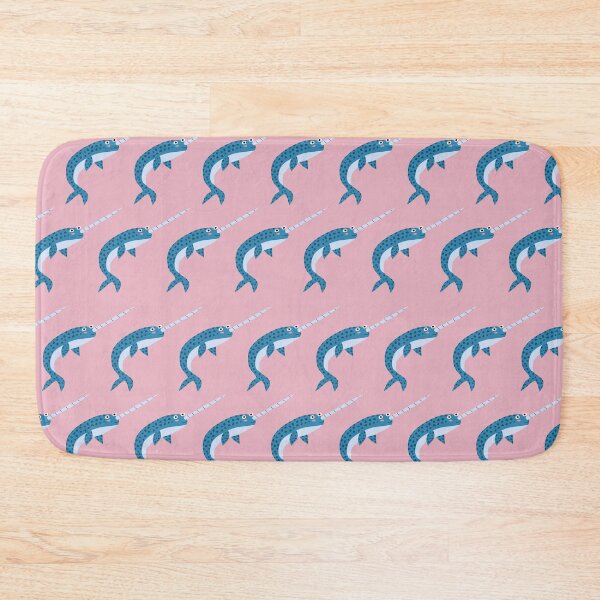 Item preview, Cartoon blue narwhal pattern designed and sold by Frauhellen.
