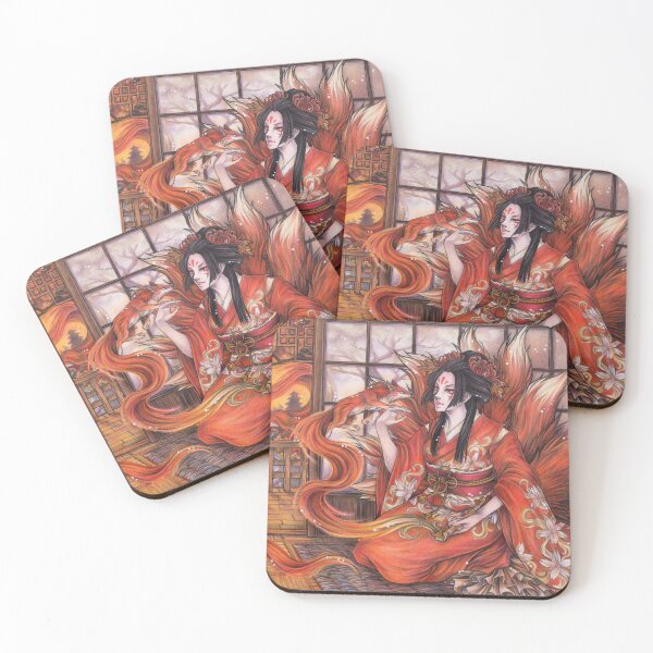 Item preview, Inari Japanese fox demon fox spirit Japanese mythology designed and sold by ZadzeneaArt.